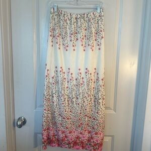 Vintage Y2K Bjewel Rose Garden Maxi Floral Spring Made in USA Skirt, Small
